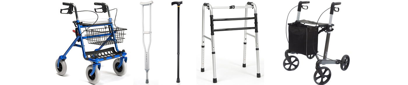 Lauyoutbild Seitenkopf verschiedene Gehhilfen