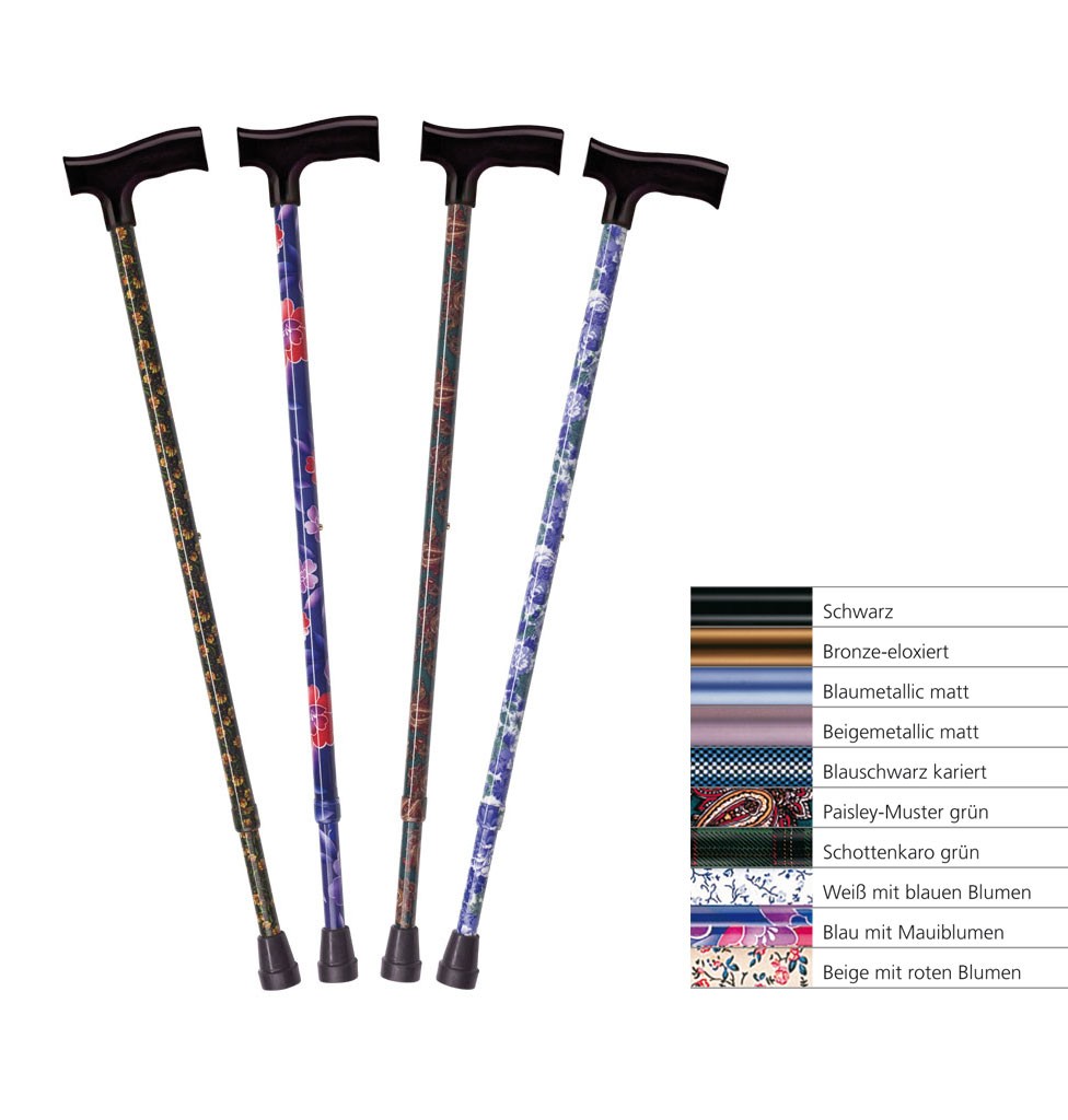 Verschiendene gemusterte Gehstöcke